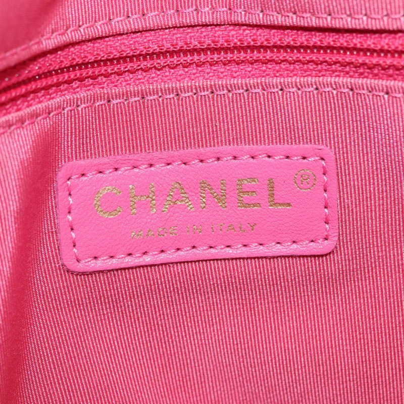 【日本直送】香奈兒 (CHANEL) 女童鏈條單肩背包，粉紅色斜紋軟呢，金色雙C標誌，正品編號 179582SAM-19
