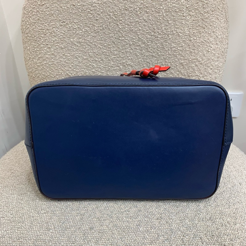 Louis Vuitton 路易威登 水波紋藍拼紅水桶 底長25  芯片➕編碼 附件：塵袋-4