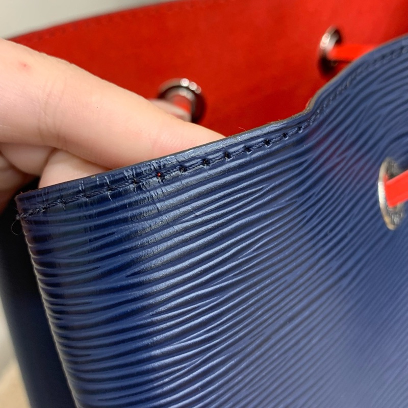 Louis Vuitton 路易威登 水波紋藍拼紅水桶 底長25  芯片➕編碼 附件：塵袋-14