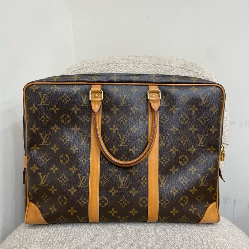 Louis Vuitton 路易威登 老花手提公文包15年 底長40。-0