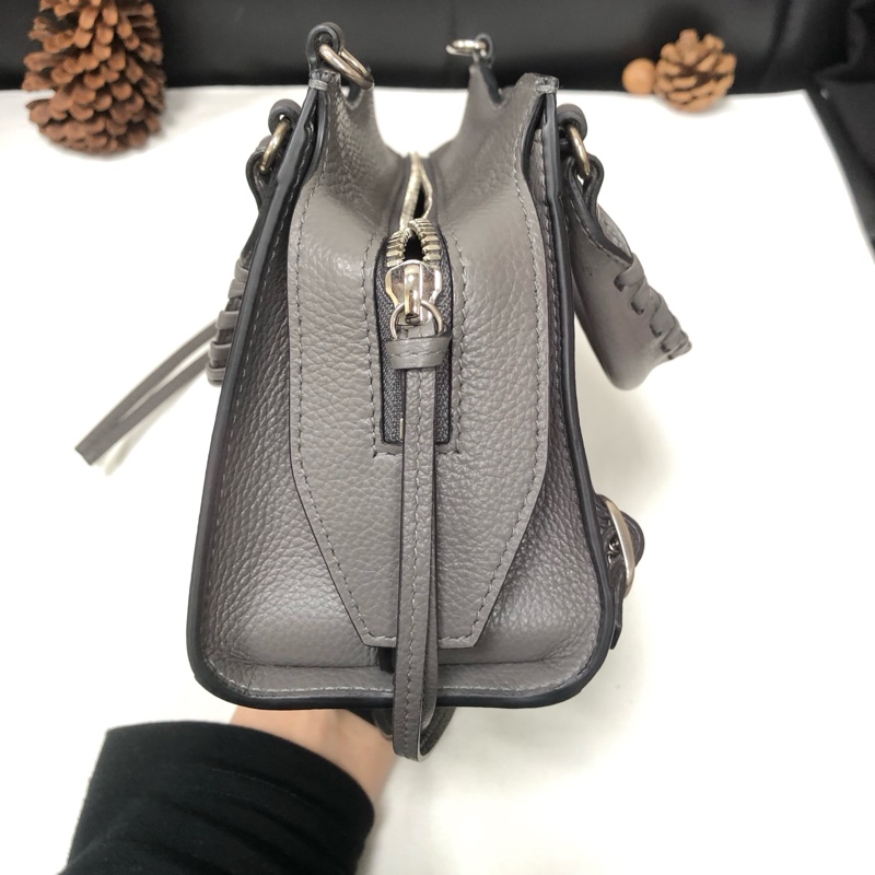 98新💚Balenciaga/巴黎世家 Neo Classic mini機車包手提包斜背包 大象灰荔枝紋牛皮 附件：肩帶 說明書❤️正品-2