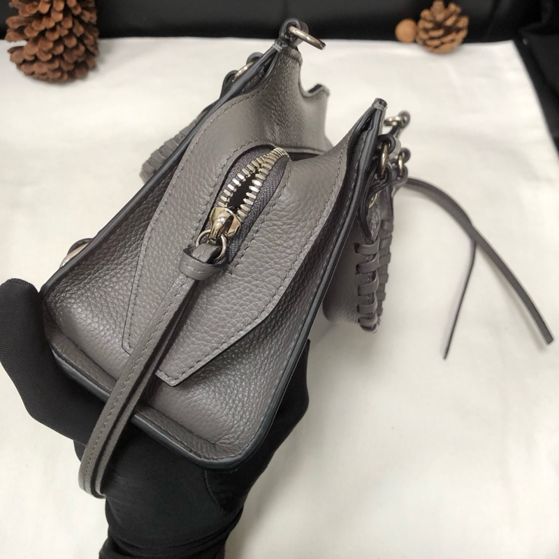 98新💚Balenciaga/巴黎世家 Neo Classic mini機車包手提包斜背包 大象灰荔枝紋牛皮 附件：肩帶 說明書❤️正品-4