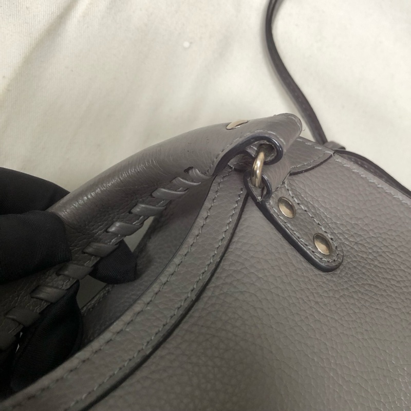 98新💚Balenciaga/巴黎世家 Neo Classic mini機車包手提包斜背包 大象灰荔枝紋牛皮 附件：肩帶 說明書❤️正品-5