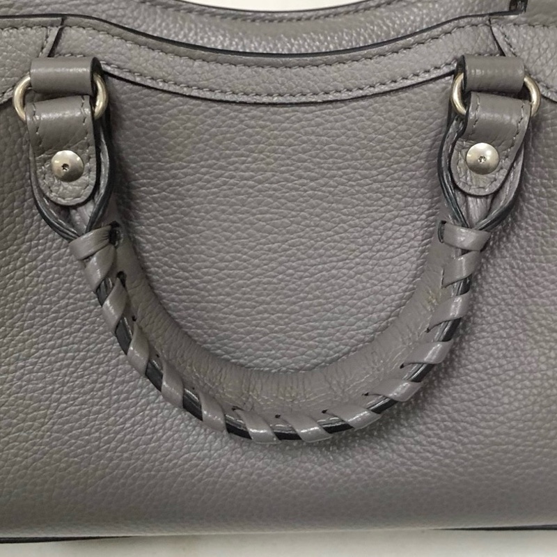 98新💚Balenciaga/巴黎世家 Neo Classic mini機車包手提包斜背包 大象灰荔枝紋牛皮 附件：肩帶 說明書❤️正品-8