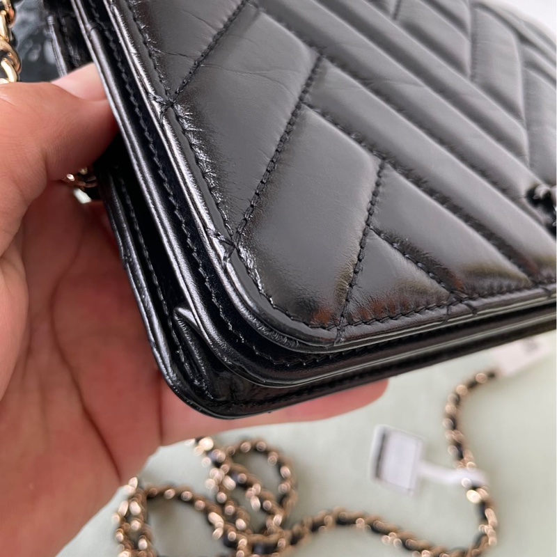 Chanel so black Wallet on chain-7