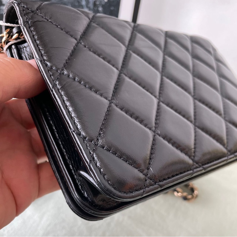 Chanel so black Wallet on chain-10