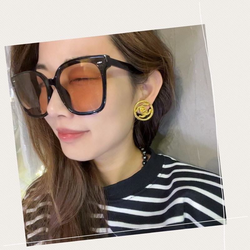 香奈兒雙CC標誌搭簍空圓環設計耳夾 Chanel Vintage Circle CC Trunlock Ear Clips-7