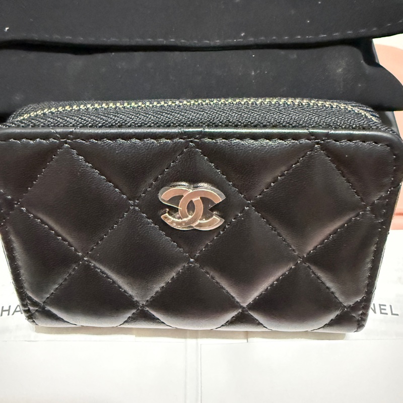 香奈兒 CHANEL  小羊皮嗎字零錢包-0