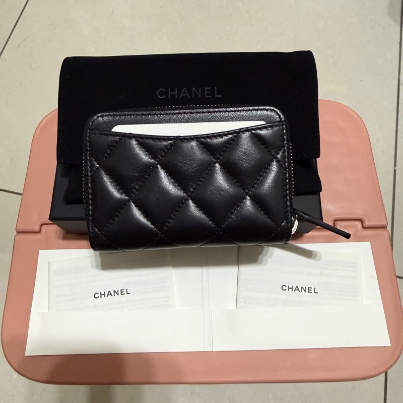 香奈兒 CHANEL  小羊皮嗎字零錢包-2