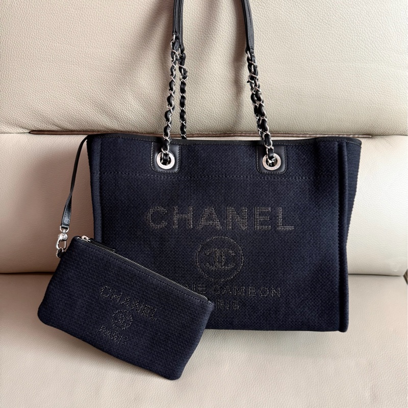 「M.Y精品」Chanel 小香 沙灘包  購物 TOTE 送禮可🎁 晶片款-1