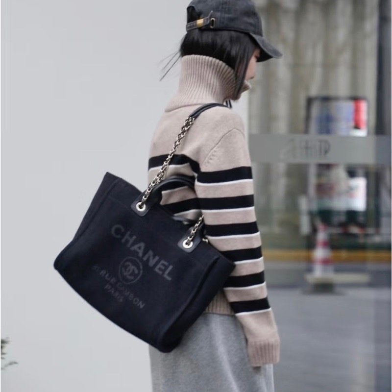「M.Y精品」Chanel 小香 沙灘包  購物 TOTE 送禮可🎁 晶片款-3