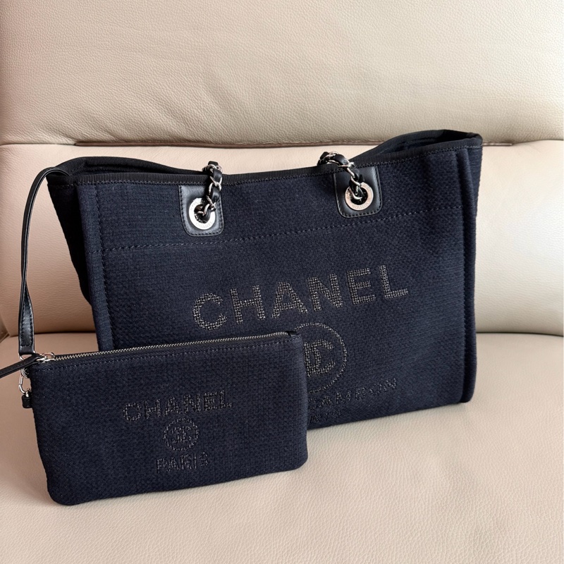 「M.Y精品」Chanel 小香 沙灘包  購物 TOTE 送禮可🎁 晶片款-4