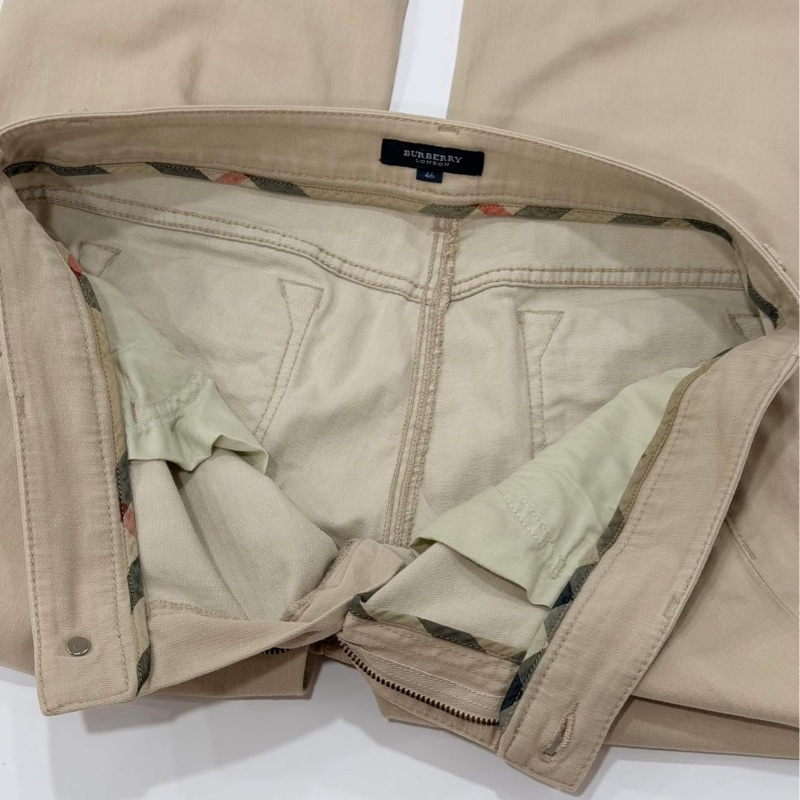 BURBERRY 倫敦 休閒格紋口袋牛仔長褲-7