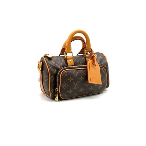 ✨99新 LV 路易威登 棕色老花keepall25斜挎包 手提包 金扣 大全套 25年新款❤️正品保障