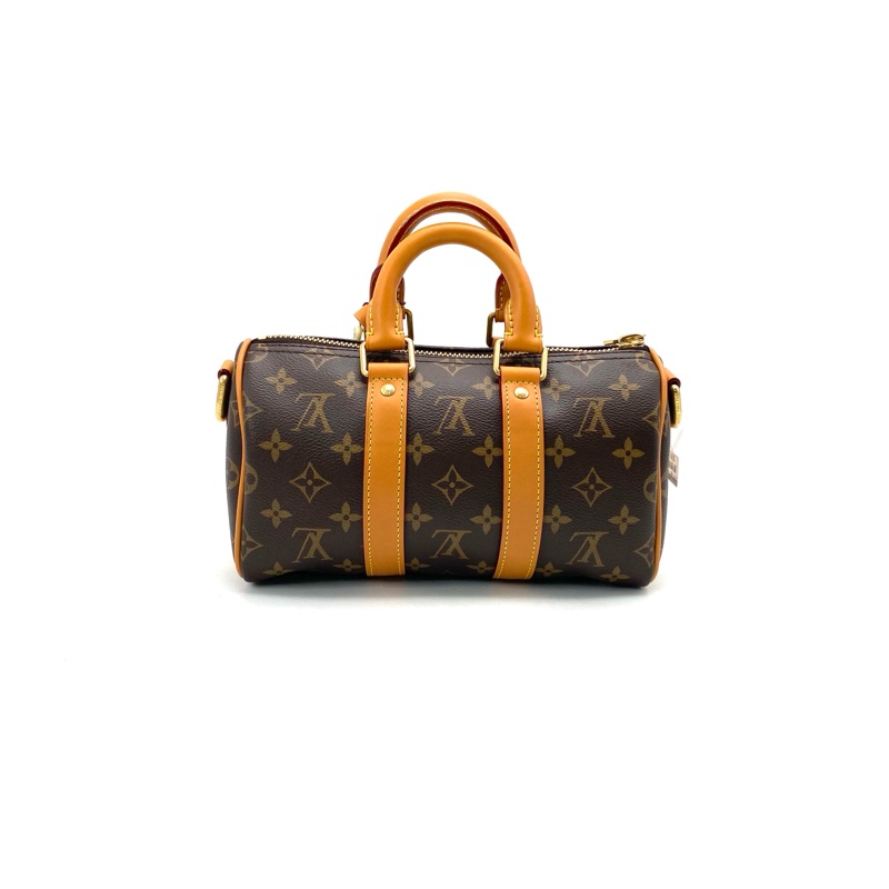 ✨99新 LV 路易威登 棕色老花keepall25斜挎包 手提包 金扣 大全套 25年新款❤️正品保障-1