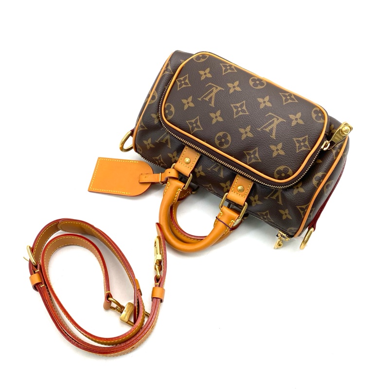 ✨99新 LV 路易威登 棕色老花keepall25斜挎包 手提包 金扣 大全套 25年新款❤️正品保障-5