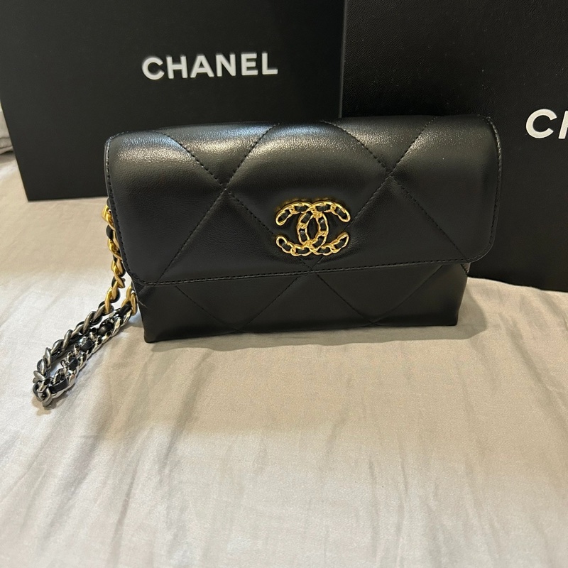 香奈兒CHANEL19系列全新手拿包《手機可放》-7