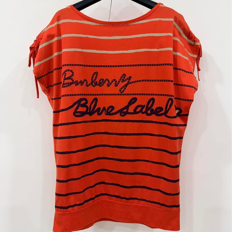 BURBERRY 藍標 寬鬆版抽繩袖水鑽字母版上衣-2
