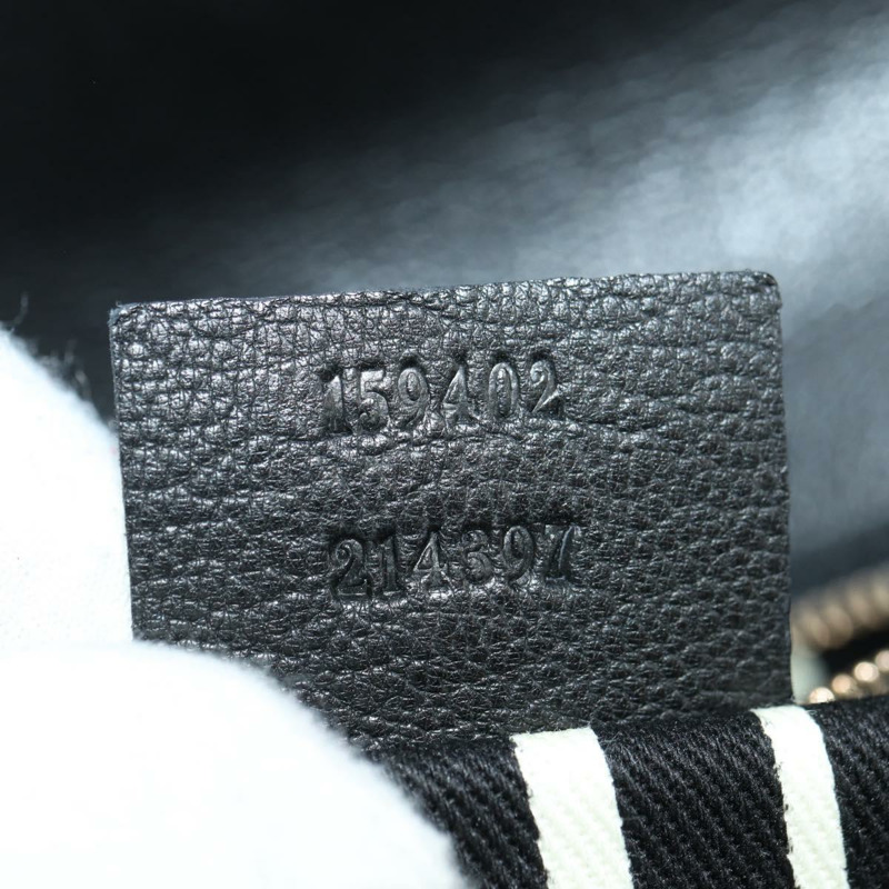 【日本直送】GUCCI 馬銜扣單肩包，黑色金色皮革，貨號 159402，正品編號 178489SAV-10