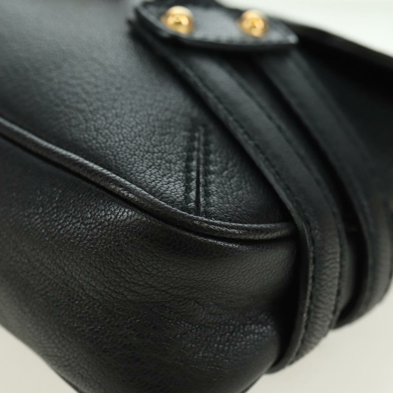 【日本直送】GUCCI 馬銜扣單肩包，黑色金色皮革，貨號 159402，正品編號 178489SAV-14
