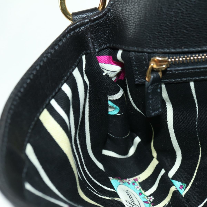 【日本直送】GUCCI 馬銜扣單肩包，黑色金色皮革，貨號 159402，正品編號 178489SAV-21