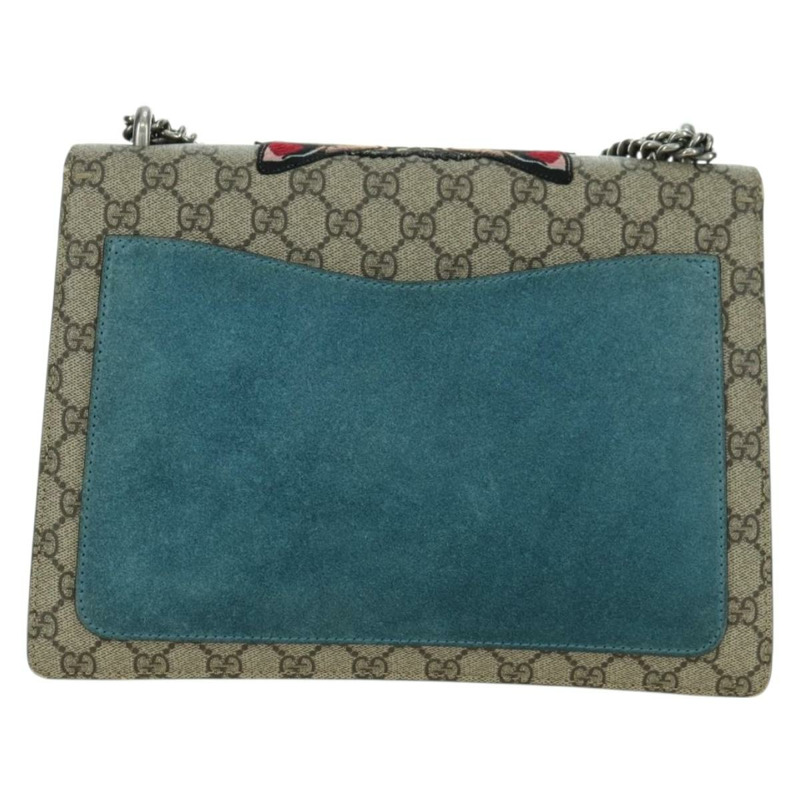 【日本直送】GUCCI 鏈條 Dionysus 憤怒貓包 皮革 米色 銀色 403348 正品 178733V-1