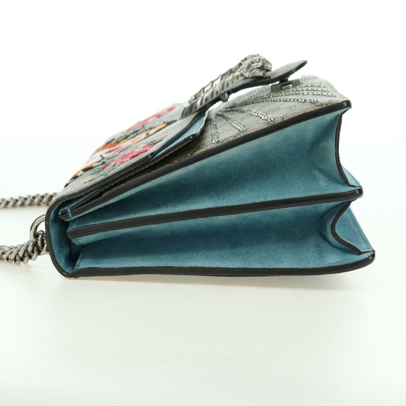【日本直送】GUCCI 鏈條 Dionysus 憤怒貓包 皮革 米色 銀色 403348 正品 178733V-2