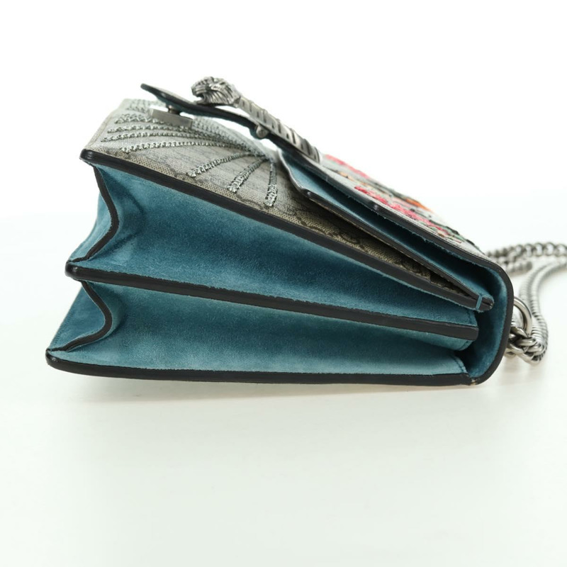 【日本直送】GUCCI 鏈條 Dionysus 憤怒貓包 皮革 米色 銀色 403348 正品 178733V-3