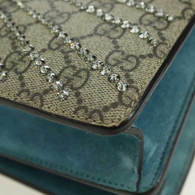 【日本直送】GUCCI 鏈條 Dionysus 憤怒貓包 皮革 米色 銀色 403348 正品 178733V-15