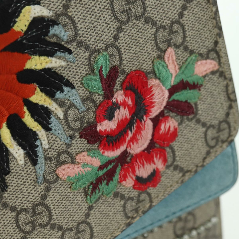 【日本直送】GUCCI 鏈條 Dionysus 憤怒貓包 皮革 米色 銀色 403348 正品 178733V-18