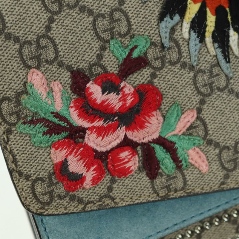 【日本直送】GUCCI 鏈條 Dionysus 憤怒貓包 皮革 米色 銀色 403348 正品 178733V-19