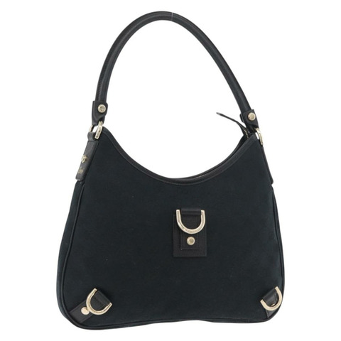 GUCCI Abbey GG帆布單肩包 黑色 金色 130738 正品 179375A