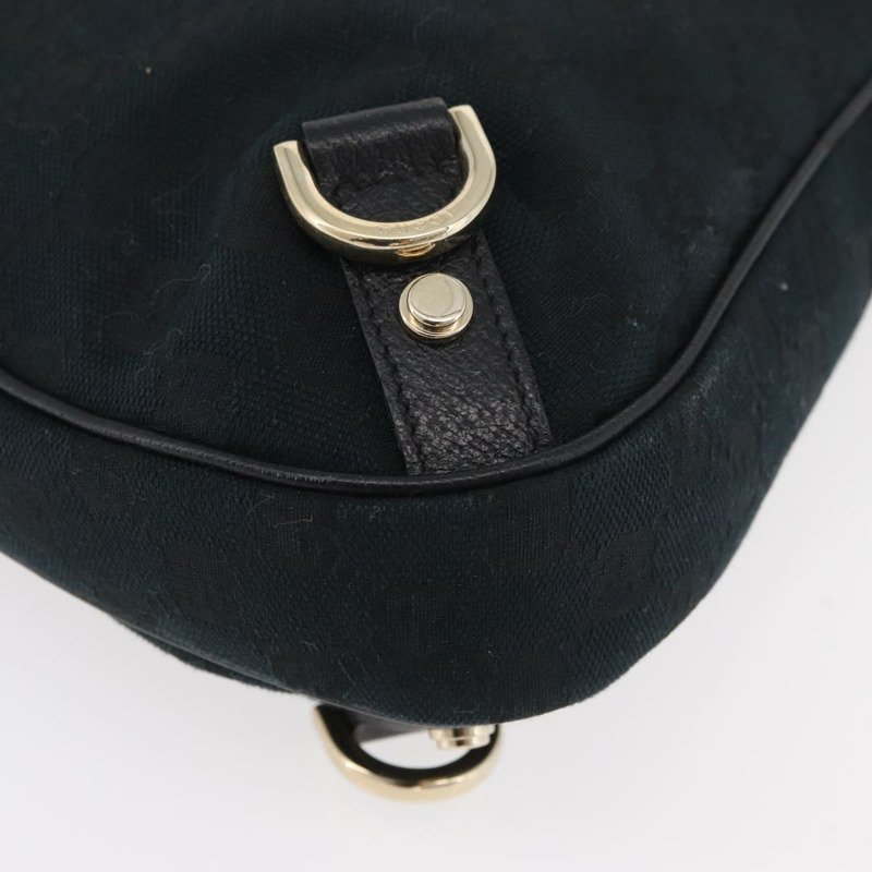 【日本直送】GUCCI Abbey GG帆布單肩包 黑色 金色 130738 正品 179375A-8
