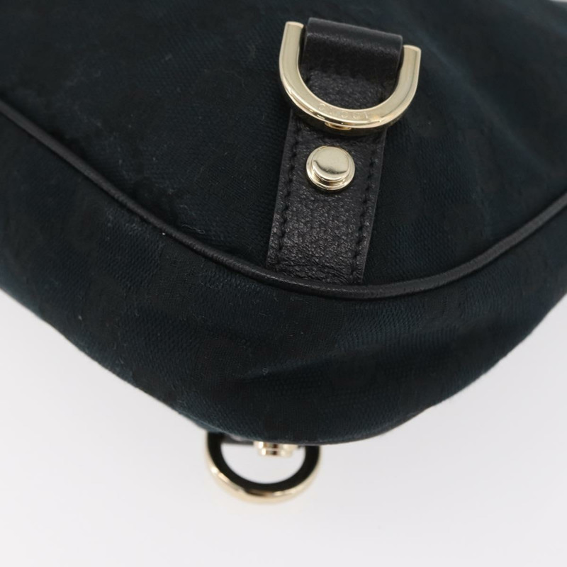 【日本直送】GUCCI Abbey GG帆布單肩包 黑色 金色 130738 正品 179375A-13