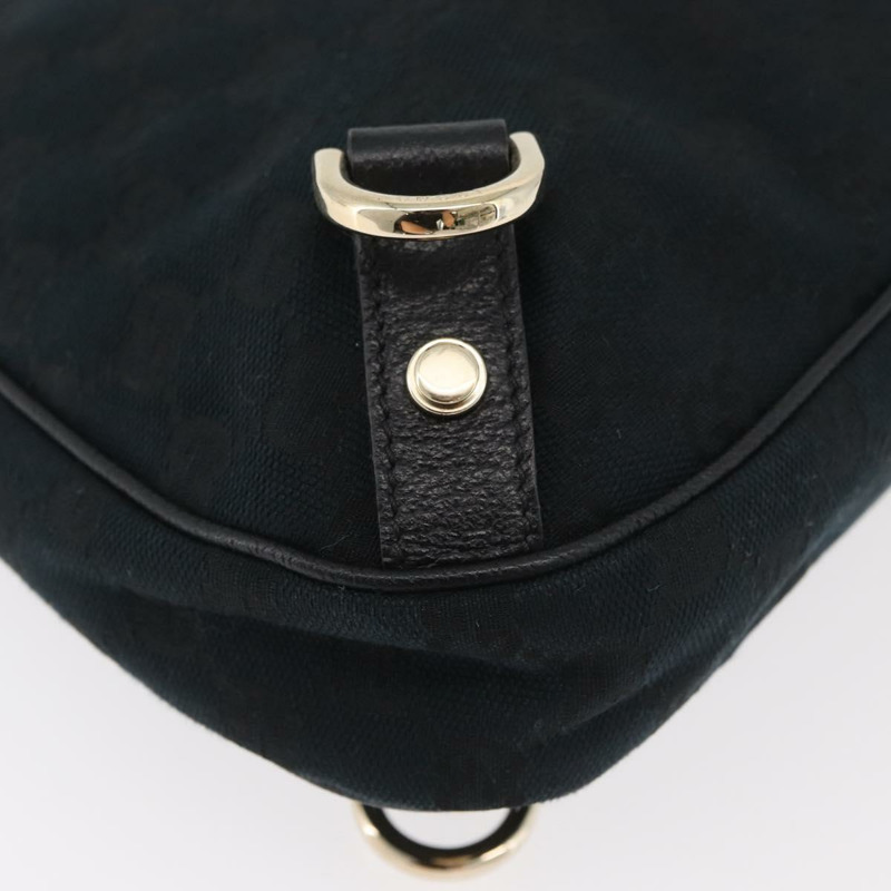 【日本直送】GUCCI Abbey GG帆布單肩包 黑色 金色 130738 正品 179375A-14