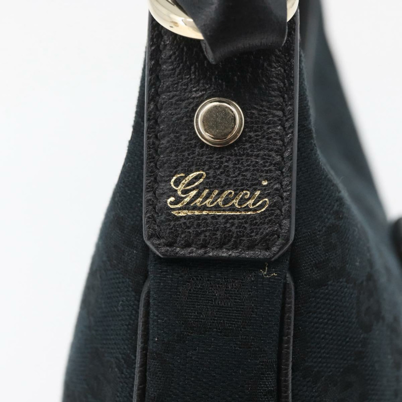 【日本直送】GUCCI Abbey GG帆布單肩包 黑色 金色 130738 正品 179375A-17