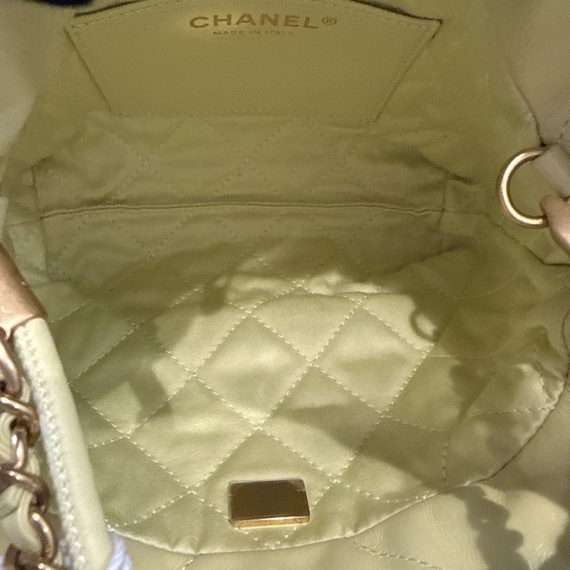 CHANEL✨mini 22 購物袋垃圾袋 小雞黃 晶片款-21