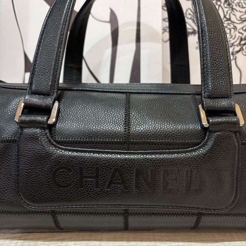 Chanel   黑色牛皮法棍🥖手提包-0