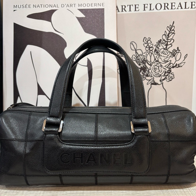 Chanel   黑色牛皮法棍🥖手提包-9
