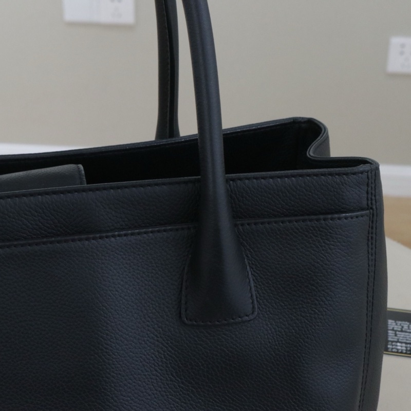 CHANEL香奈兒Cerf黑銀小號,粒紋牛皮,序號17,尺寸30*17*13,配件身份卡-5