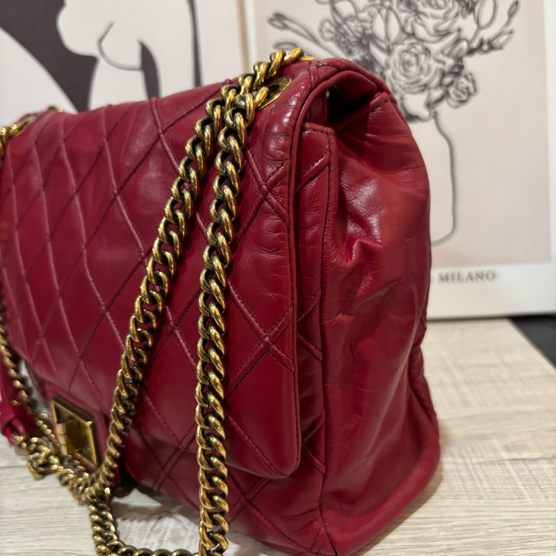 Chanel 經典 2.55（紅色牛皮菱格紋）-2