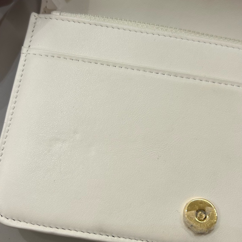 香奈兒Chanel仙氣白色WOC可斜背肩背-15