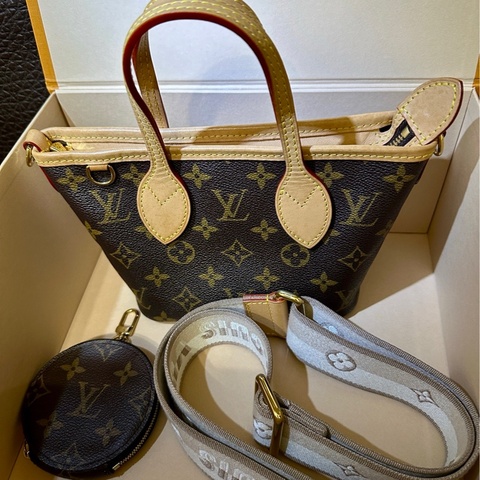 LV 老花 neverfull bb 晶片款