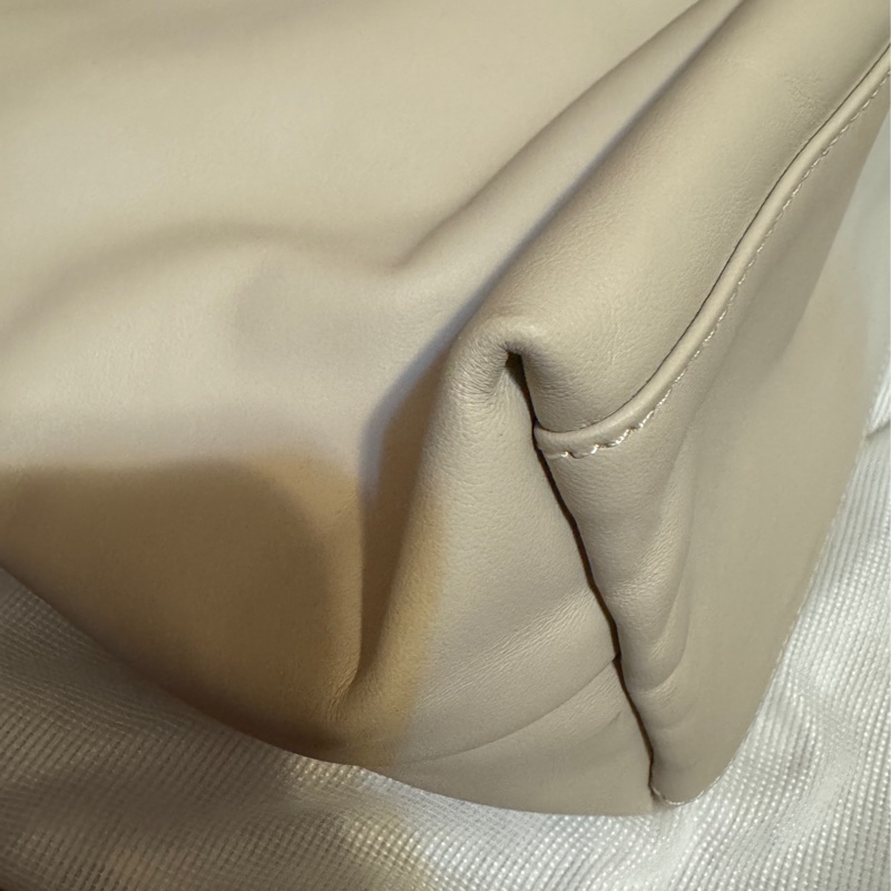 Longchamp LE PLIAGE XTRA hobo半月形單肩包 M 白紙色 牛皮-11