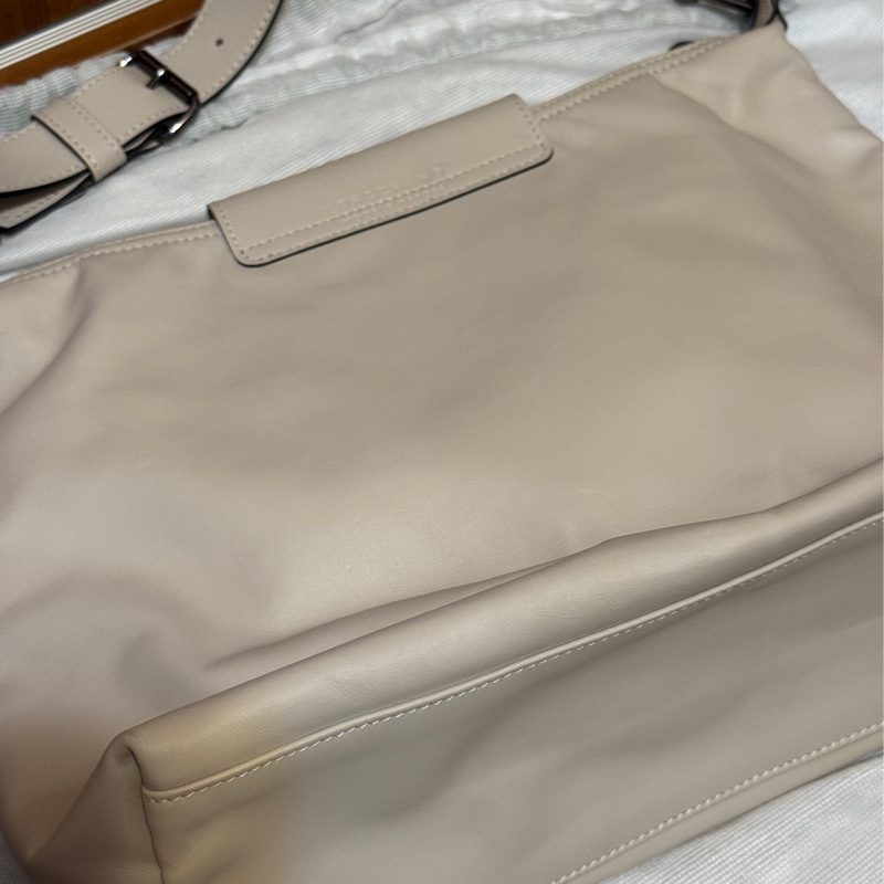 Longchamp LE PLIAGE XTRA hobo半月形單肩包 M 白紙色 牛皮-12
