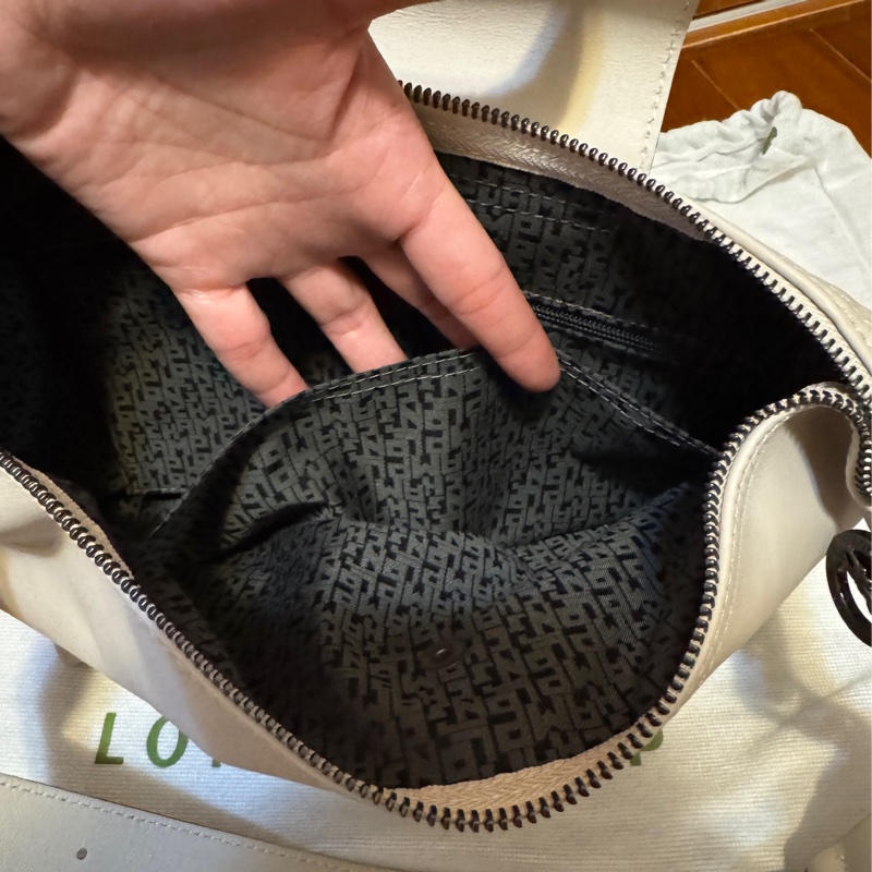 Longchamp LE PLIAGE XTRA hobo半月形單肩包 M 白紙色 牛皮-13
