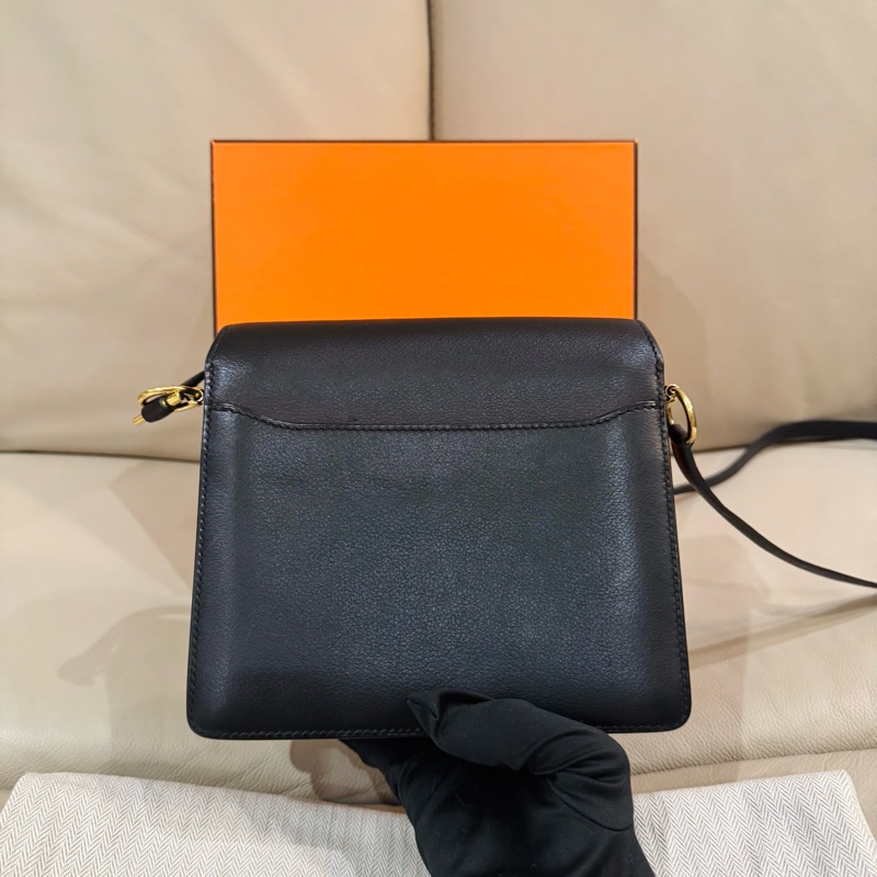 Hermes 愛馬仕 mini Roulis 豬鼻包/斜背包/黑色淡金釦/95新美品-2
