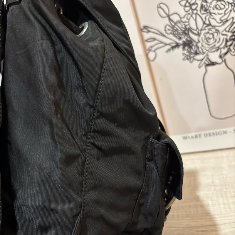 Prada 黑色尼龍後背包-4