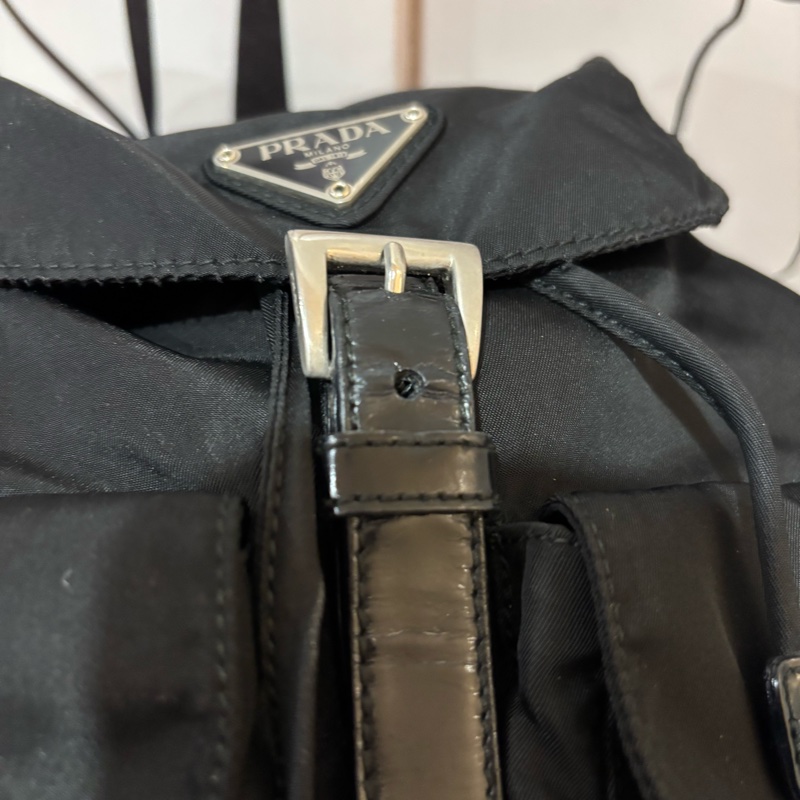 Prada 黑色尼龍後背包-5