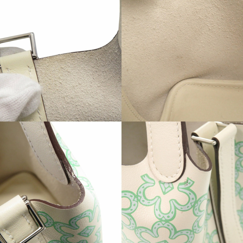 愛馬仕 Picotin Lock Micro Lucky Daisy Veau Swift Nata Vert 銀色五金 U 字印記手提包 0972HERMES-9